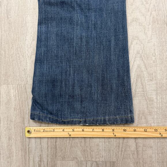 Vintage Abercrombie & Fitch Flare Jeans Women's 31x32 (Fits 31x28) Blue Faded - Picture 12 of 13
